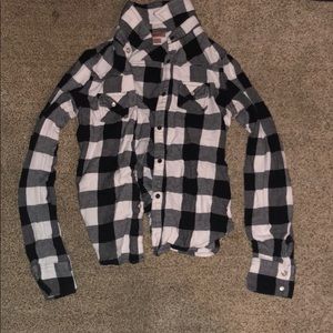blac and white flannel